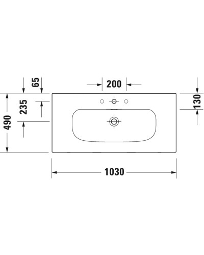 Раковина 103х49 см Duravit Viu 2344100000