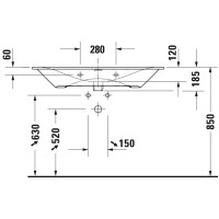 Раковина 103х49 см Duravit Viu 2344100000