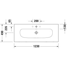 Раковина 123х49 см Duravit Viu 2344120000