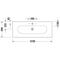 Раковина 123х49 см Duravit Viu 2344120000
