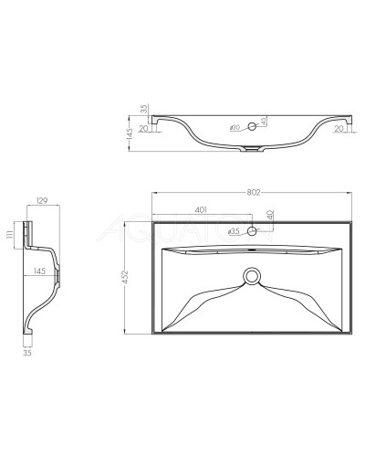 Раковина 80,2х45,2см Акватон Айрис 1A722931AG010