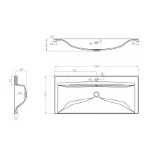 Раковина 100,2х45,2см Акватон Айрис 1A723031AG010