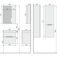 Раковина 50,6х35 см Jorno Moduo Slim P-UM-MOD5OSL/1