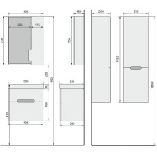Раковина 50,6х35 см Jorno Moduo Slim P-UM-MOD5OSL/1