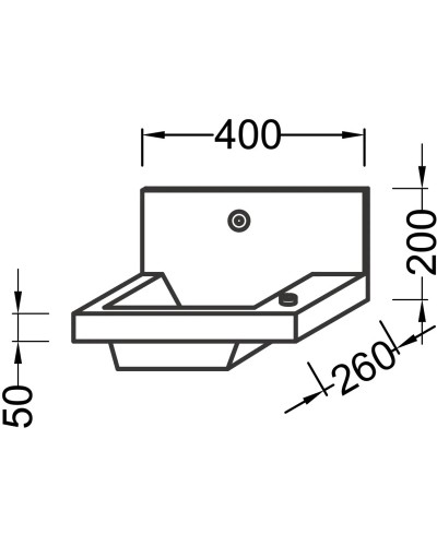 Раковина с отверстиями для смесителя Jacob Delafon Pop Laminar EB406-00