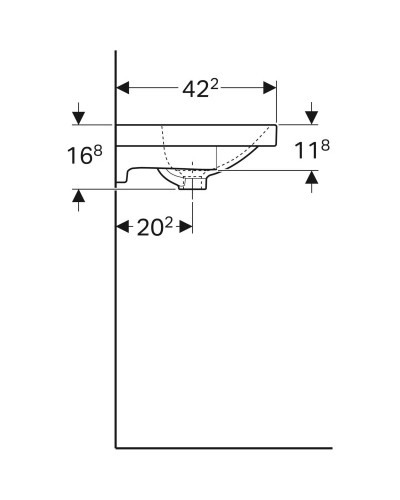 Раковина 60х42,2 см Geberit Acanto 500.631.01.2
