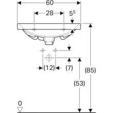 Раковина 60х42,2 см Geberit Acanto 500.631.01.2