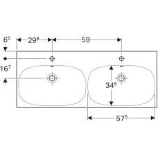 Раковина 120х48,2 см Geberit Acanto 500.627.01.2