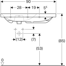 Раковина 90х48,2 см Geberit Acanto 500.626.01.2