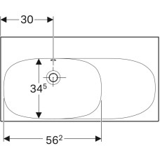 Раковина 90х48,2 см Geberit Acanto 500.626.01.2