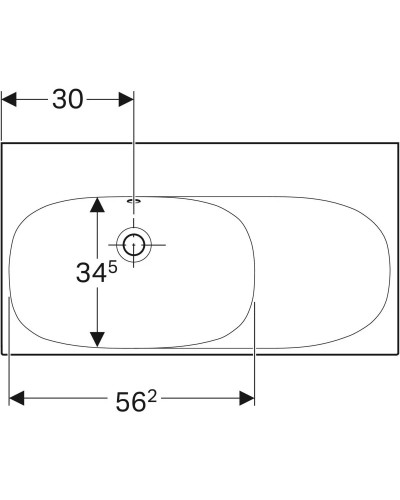 Раковина 90х48,2 см Geberit Acanto 500.626.01.2