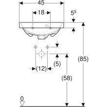 Раковина 45х38,2 см Geberit Acanto 500.636.01.2