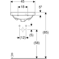 Раковина 45х38,2 см Geberit Acanto 500.636.01.2