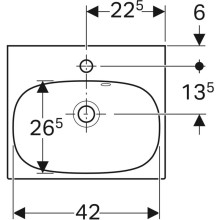 Раковина 45х38,2 см Geberit Acanto 500.636.01.2