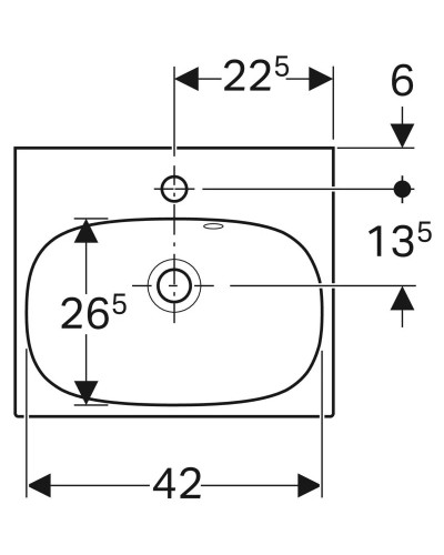 Раковина 45х38,2 см Geberit Acanto 500.636.01.2