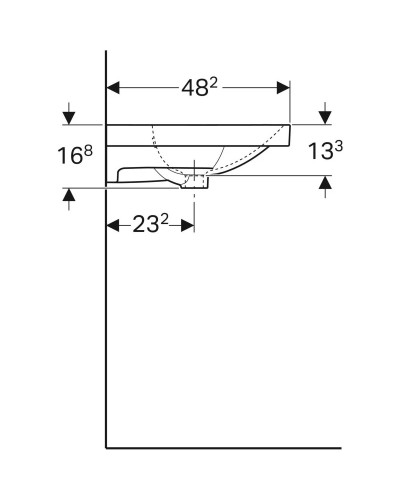 Раковина 120х48,2 см Geberit Acanto 500.628.01.2