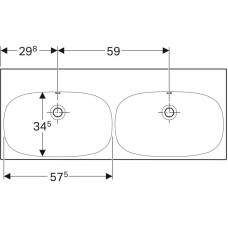 Раковина 120х48,2 см Geberit Acanto 500.628.01.2