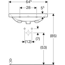Раковина 64,5х48,2 см Geberit Acanto 500.621.01.2