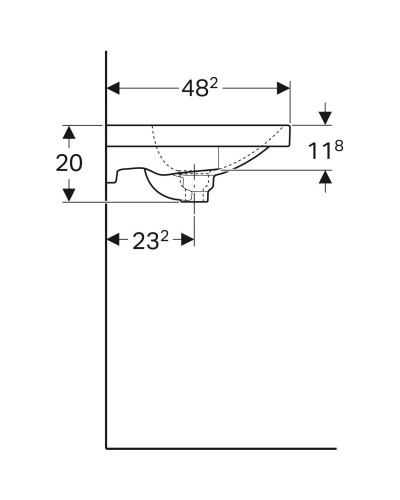 Раковина 75х48,2 см Geberit Acanto 500.630.01.2