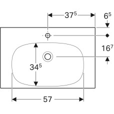 Раковина 75х48,2 см Geberit Acanto 500.630.01.2