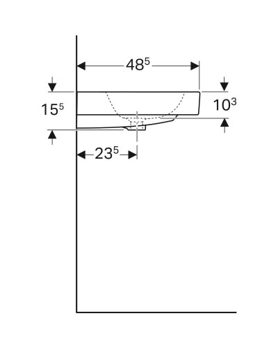 Раковина 60х48,5 см Geberit iCon 124063000