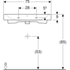 Раковина 75х48,5 см Geberit iCon 124078000