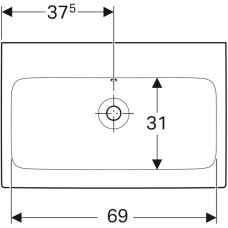 Раковина 75х48,5 см Geberit iCon 124078000