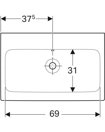 Раковина 75х48,5 см Geberit iCon 124078000