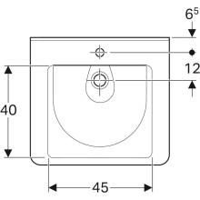 Раковина 60х55 см Geberit Renova Comfort Square 128662000