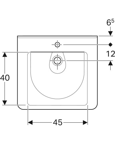 Раковина 60х55 см Geberit Renova Comfort Square 128662000