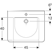 Раковина 65х55 см Geberit Renova Comfort Square 128665000