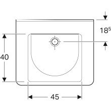 Раковина 65х55 см Geberit Renova Comfort Square 128666000