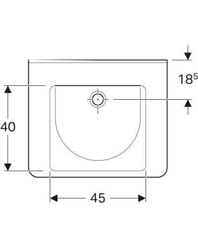 Раковина 65х55 см Geberit Renova Comfort Square 128666000
