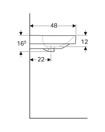 Раковина 90х48 см Geberit Smyle Square 500.250.01.1