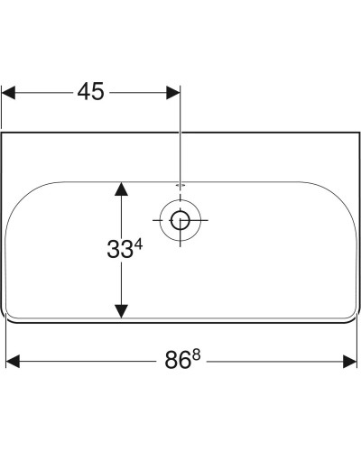 Раковина 90х48 см Geberit Smyle Square 500.250.01.1