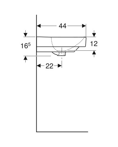 Раковина 55х44 см Geberit Smyle Square 500.259.01.1
