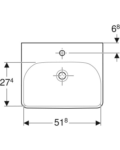 Раковина 55х44 см Geberit Smyle Square 500.259.01.1