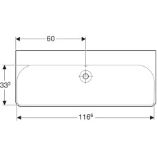 Раковина 120х48 см Geberit Smyle Square 500.225.01.1