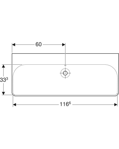 Раковина 120х48 см Geberit Smyle Square 500.225.01.1