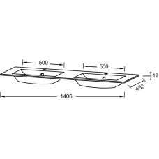 Раковина 140,6х46,5 см Jacob Delafon Sherwood EB1832RU-DE5