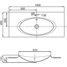 Раковина 100х45 см Roca Laks 327207000