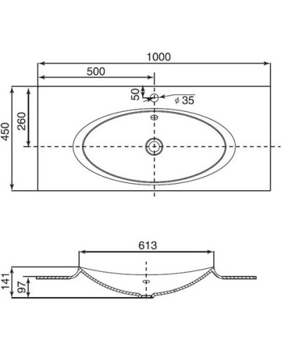 Раковина 100х45 см Roca Laks 327207000