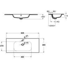 Раковина 60,5х46 см Roca Victoria-N 32799E000