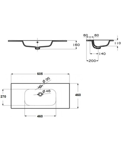 Раковина 60,5х46 см Roca Victoria-N 32799E000