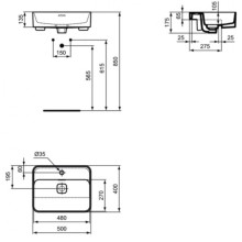 Раковина 50х40 см Ideal Standard Strada II T299301