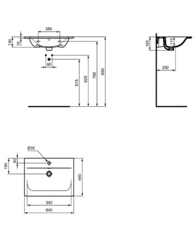 Раковина 64х46 см Ideal Standard Connect Air E0289V3