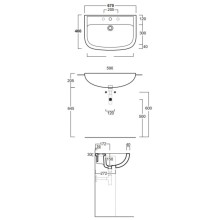 Раковина 67x46 см Simas Lavabi d'arredo S57 bix1