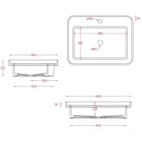 Раковина 60,5x45,5 см Artceram Fuori Scala TFL034 38 00