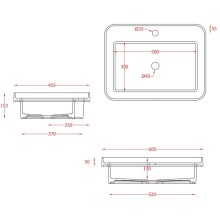 Раковина 60,5x45,5 см Artceram Fuori Scala TFL034 38 00