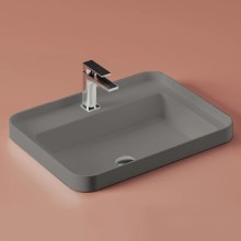 Раковина 60,5x45,5 см Artceram Fuori Scala TFL034 15 00 grigio oliva x1